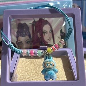Labubu Charm Bracelet with Rope and its very own case!